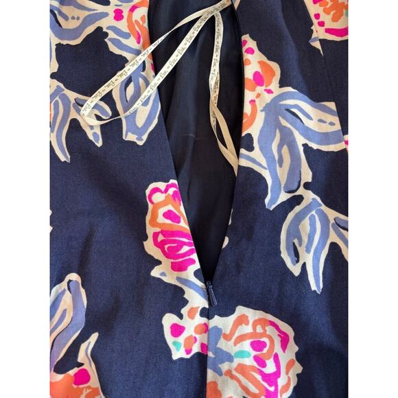 Lily Pulitzer Floral Fit and Flare Dress Sleeveless V-Neck Party Cocktail Dress - Picture 11 of 11